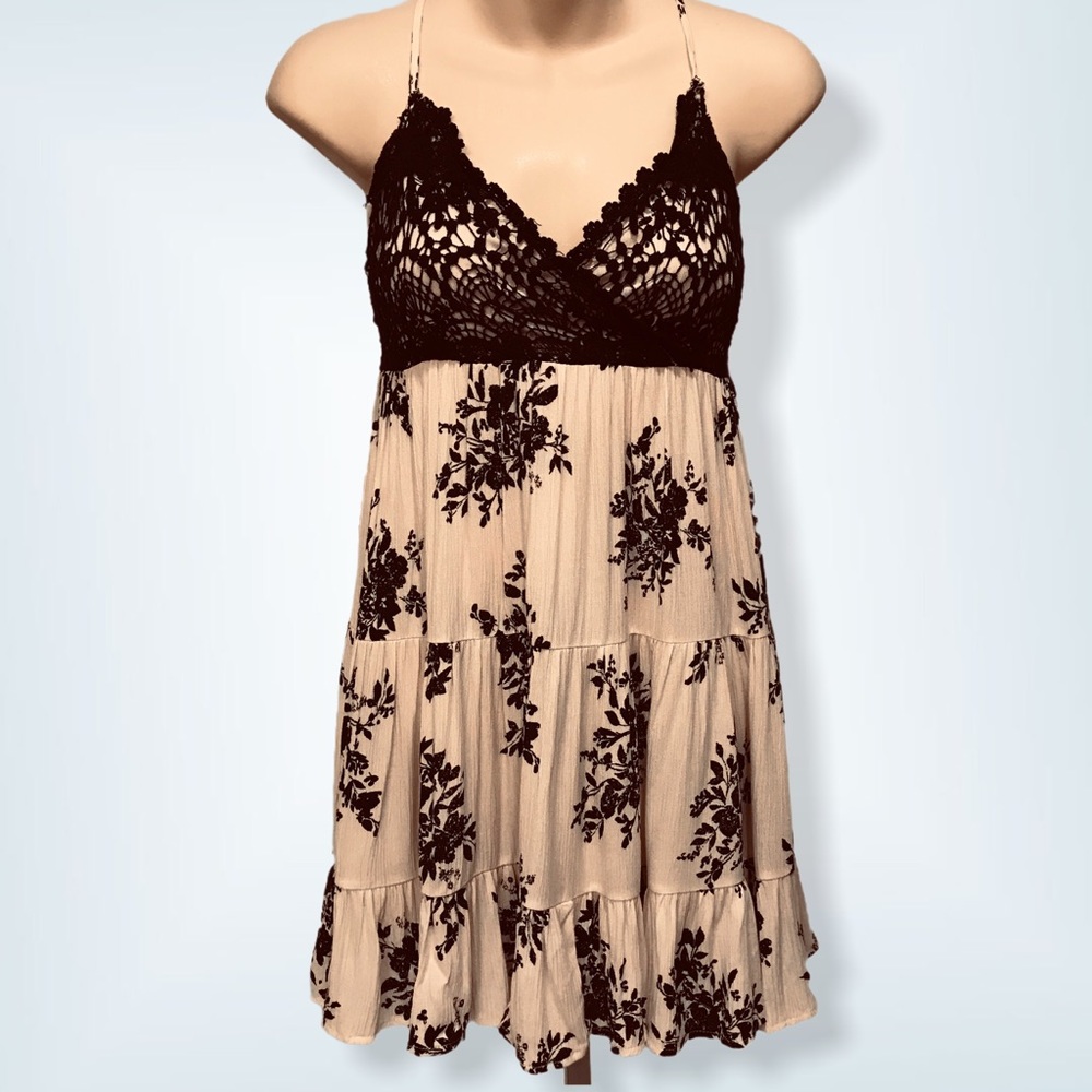 Paper Crane Empire Waist Halter Dress - SM